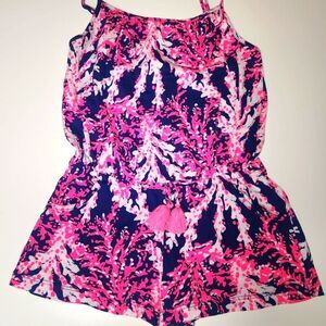 Lilly Pulitzer Girl's Tassled Romper Sz 6-7